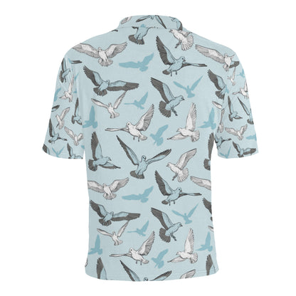 Pigeon Pattern Print Design 03 Men Polo Shirt