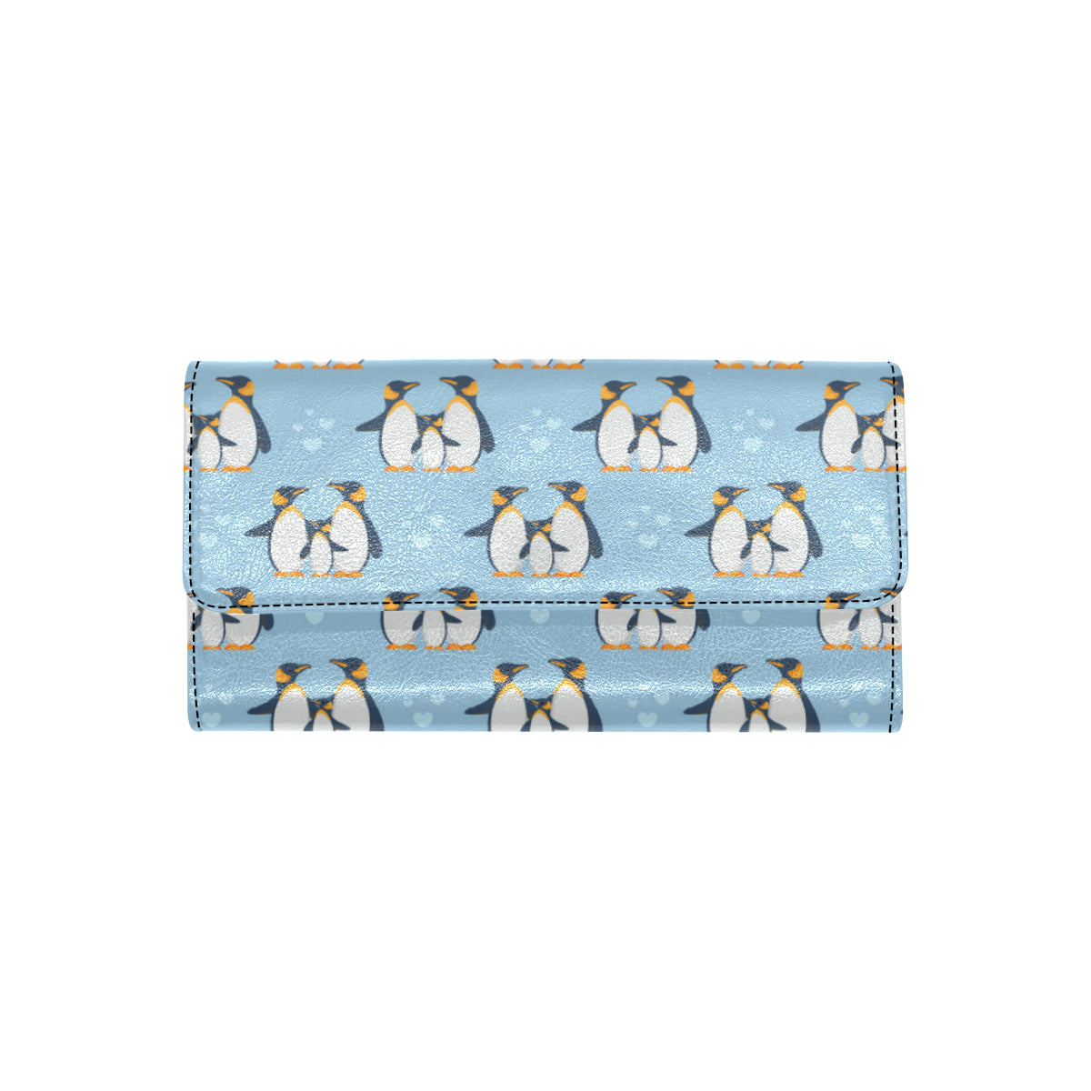Penguin Pattern Print Design A04 Women's Trifold Wallet