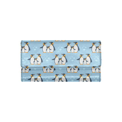 Penguin Pattern Print Design A04 Women's Trifold Wallet