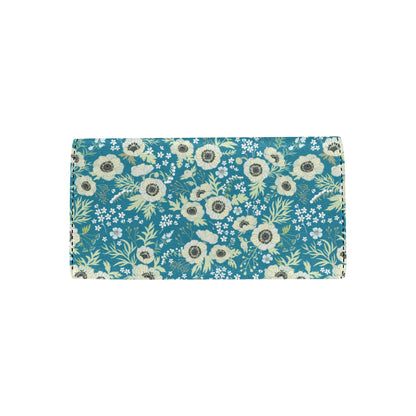 Anemone Pattern Print Design 01 Women's Trifold Wallet