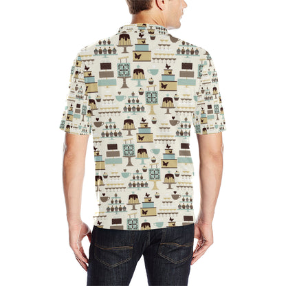Cake Pattern Print Design 02 Men Polo Shirt