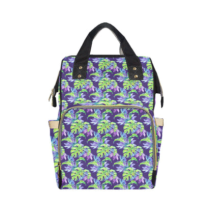 Tropical Flower Pattern Print Design TF019 Diaper Bag Backpack