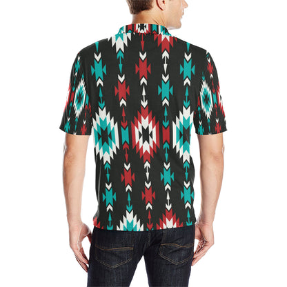 Native Pattern Print Design A08 Men Polo Shirt