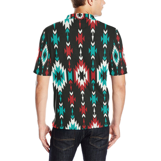 Native Pattern Print Design A08 Men Polo Shirt