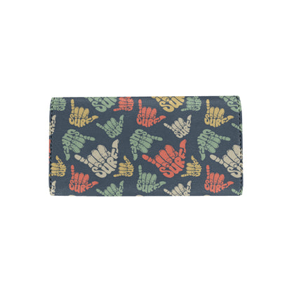 Surf Hand sign Women's Trifold Wallet