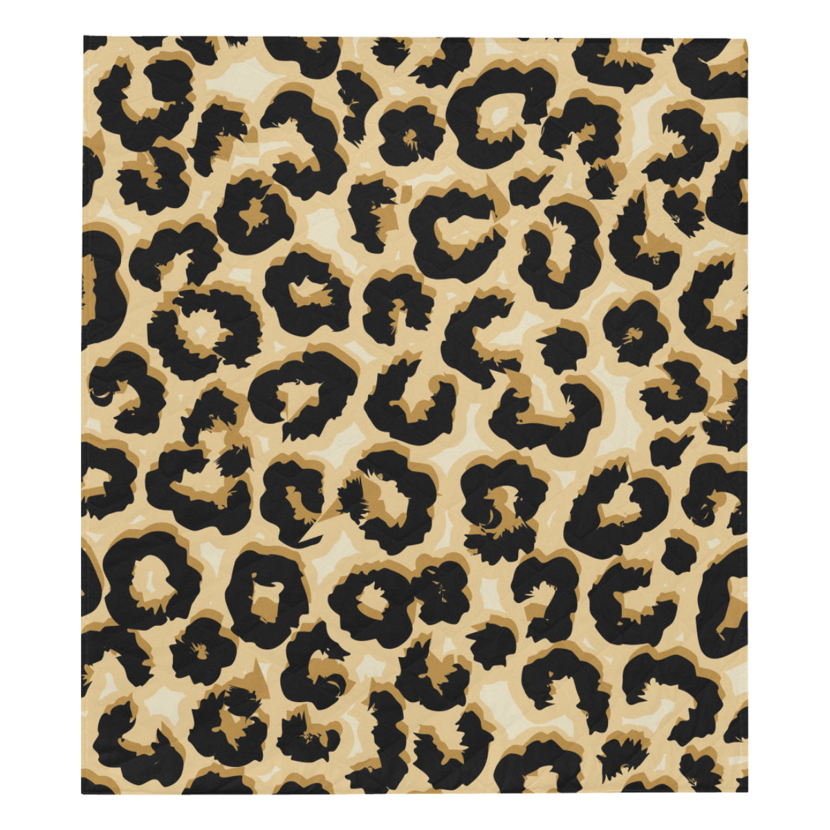 Jaguar Skin Pattern Print Design 02 Premium Quilt