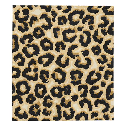 Jaguar Skin Pattern Print Design 02 Premium Quilt