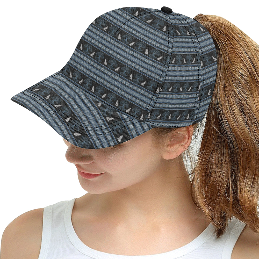 Wolf Tree of Life Knit Design Print Snapback Cap