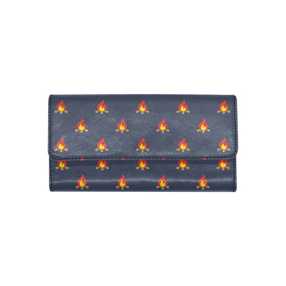 Campfire Pattern Print Design 02 Women's Trifold Wallet