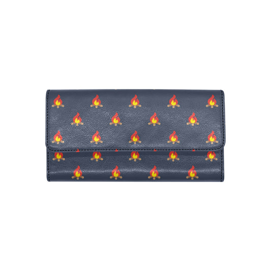Campfire Pattern Print Design 02 Women's Trifold Wallet