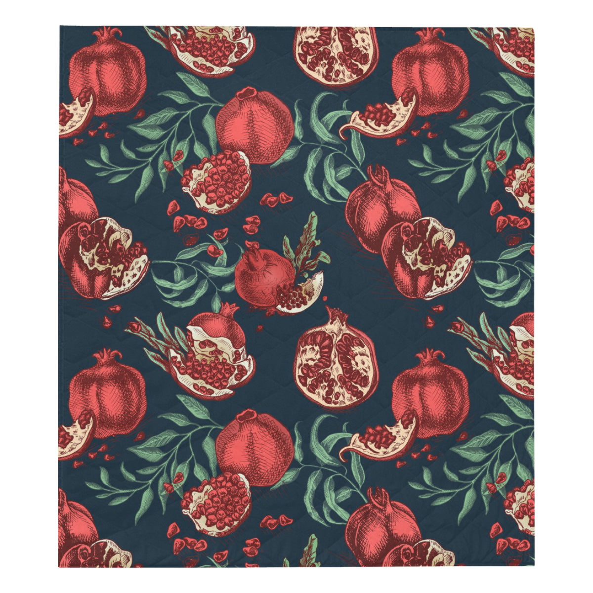 Pomegranate Pattern Print Design PG04 Premium Quilt