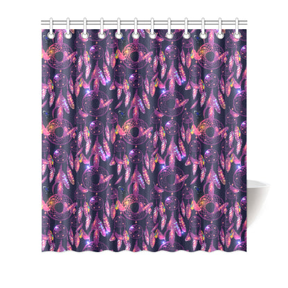 Dream catcher neon Shower Curtain