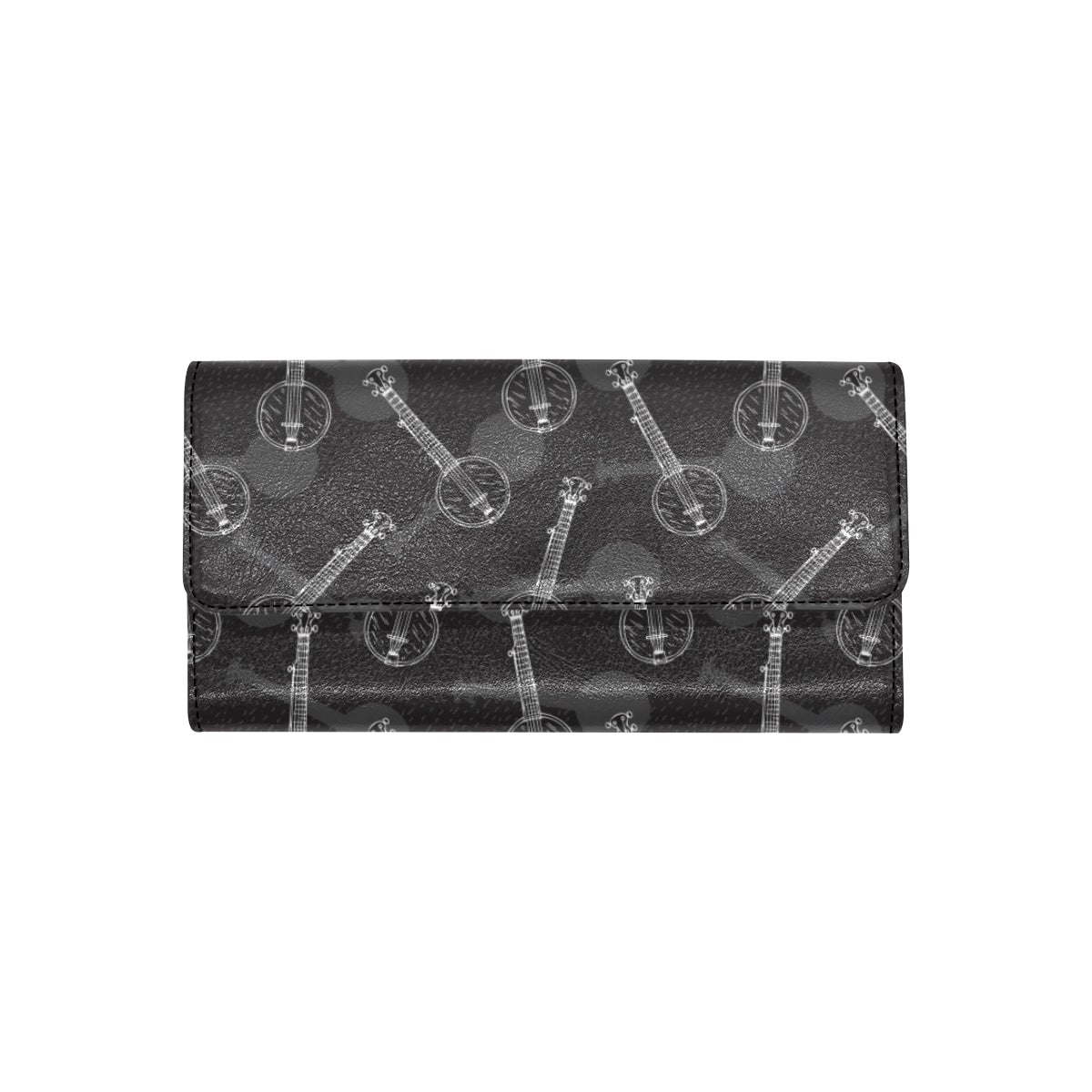 Banjo Pattern Print Design 03 Women's Trifold Wallet
