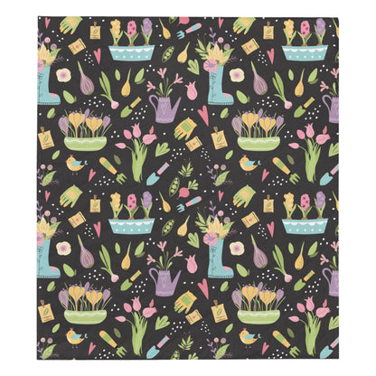 Gardening Pattern Print Design G03 Premium Quilt