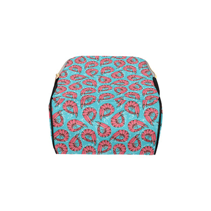 Prawn Pattern Print Design 01 Diaper Bag Backpack