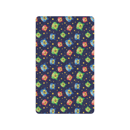 Owl with Star Themed Design Print Rubber Doormat
