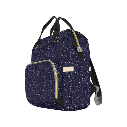 Zodiac Pattern Design Print Diaper Bag Backpack