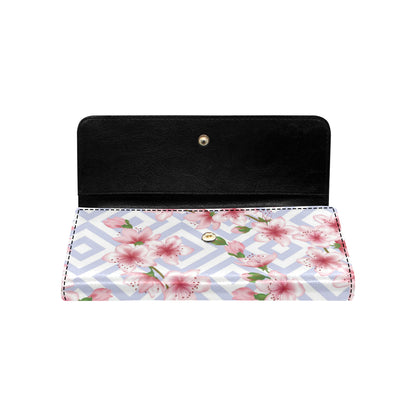 Cherry Blossom Pattern Print Design CB07 Women's Trifold Wallet