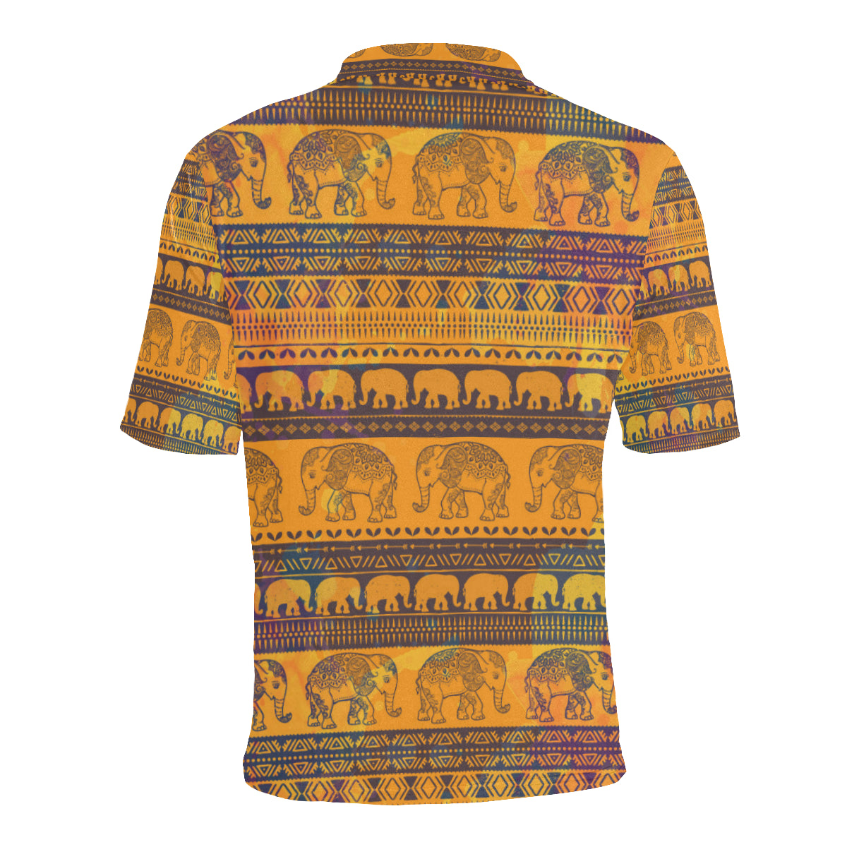 Elephant Aztec Men Polo Shirt