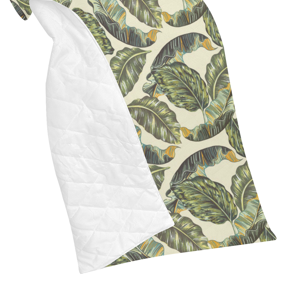 Banana Leaf Pattern Print Design BL08 Premium Quilt