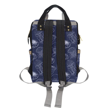 Jellyfish Pattern Print Design 05 Diaper Bag Backpack