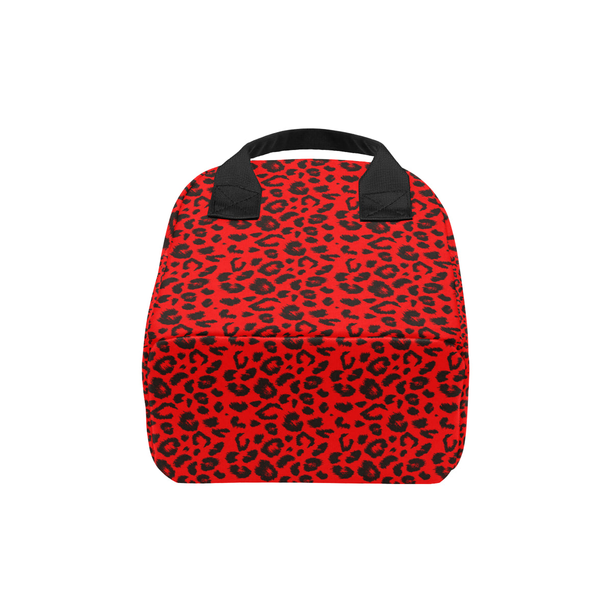 Leopard Red Skin Print Insulated Lunch Bag