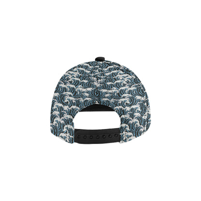 Surf Wave Pattern Print Snapback Cap