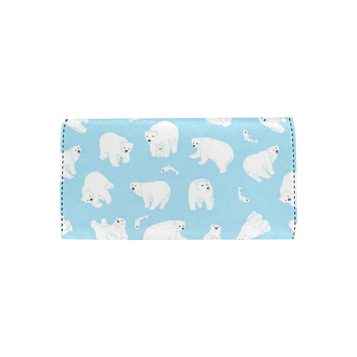 Polar Bear Pattern Print Design PB01 Women's Trifold Wallet