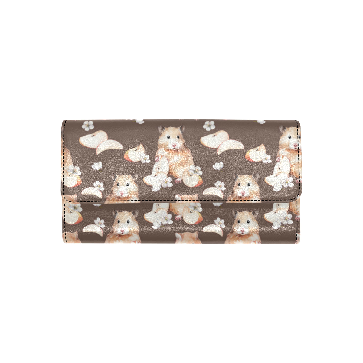 Hamster Pattern Print Design 03 Women's Trifold Wallet