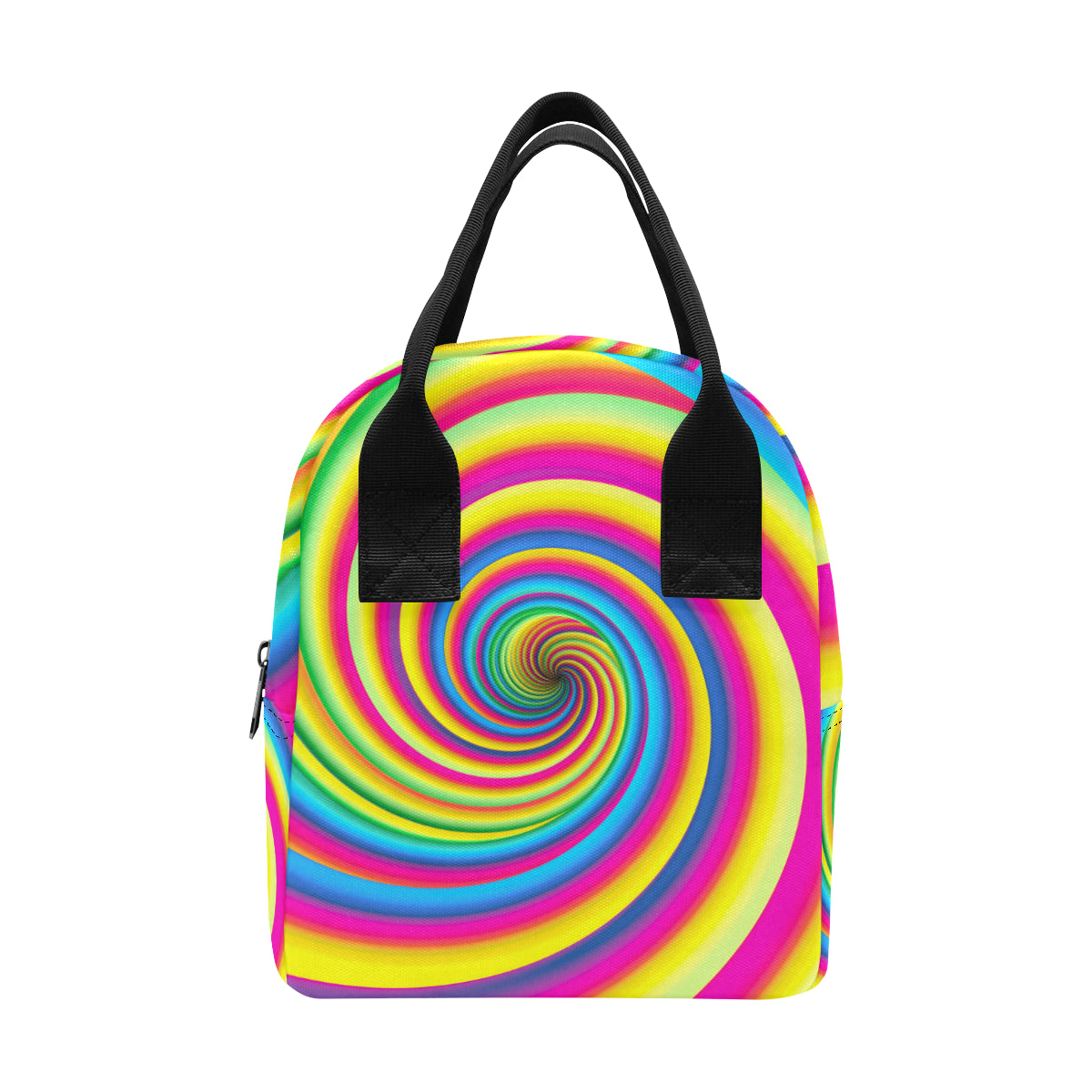 Vortex Twist Swirl Rainbow Design Insulated Lunch Bag