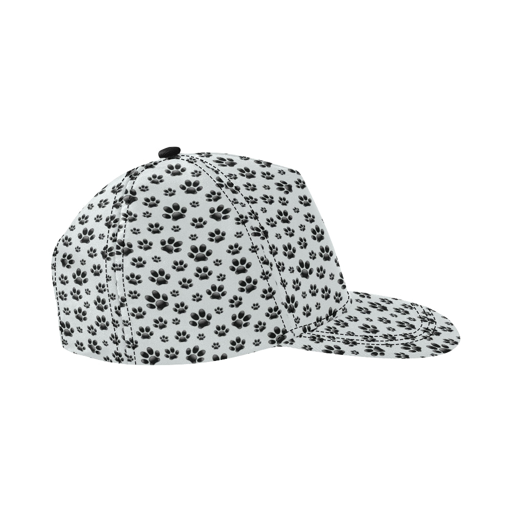 Paw Themed Print Snapback Cap