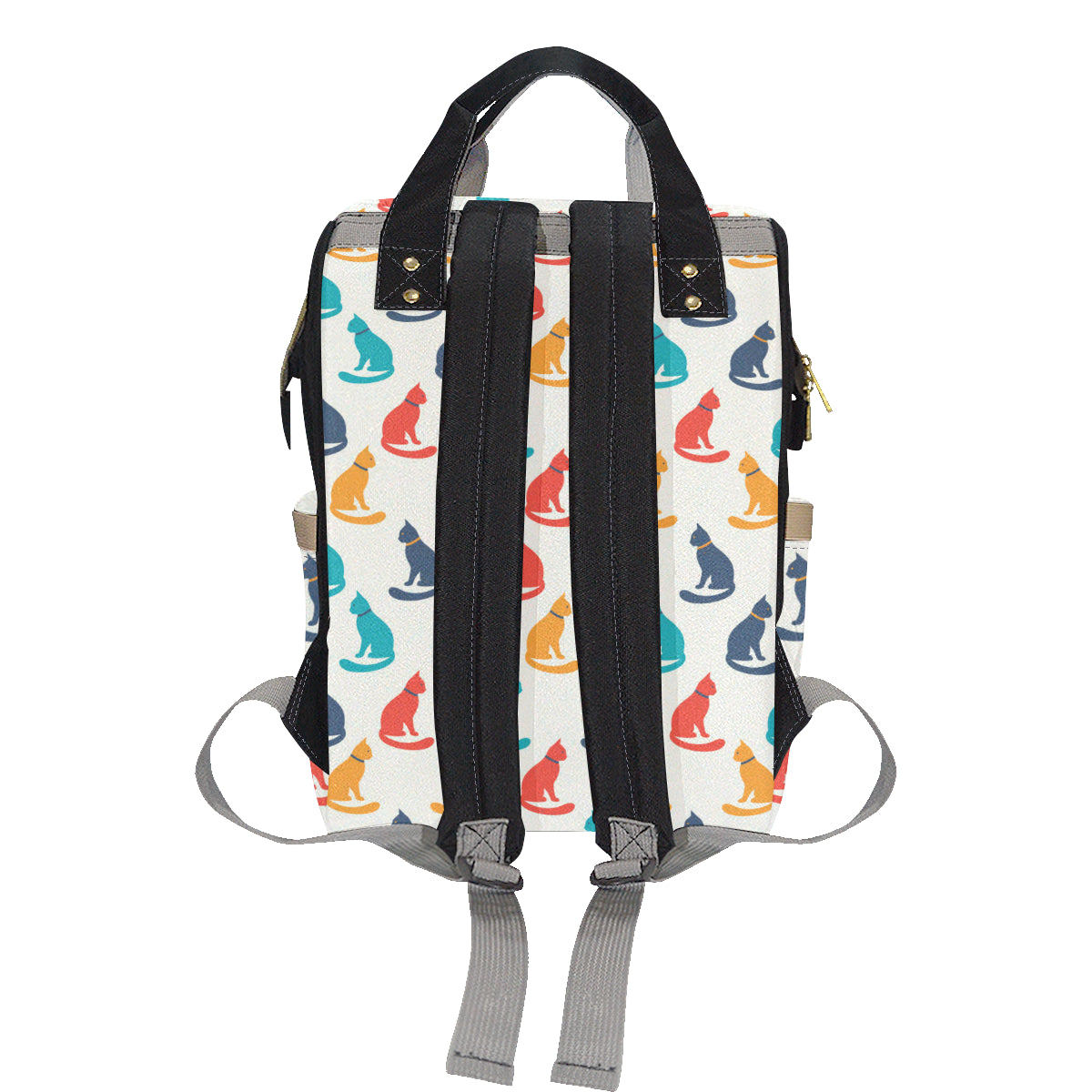 Cat Pattern Print Design 03 Diaper Bag Backpack