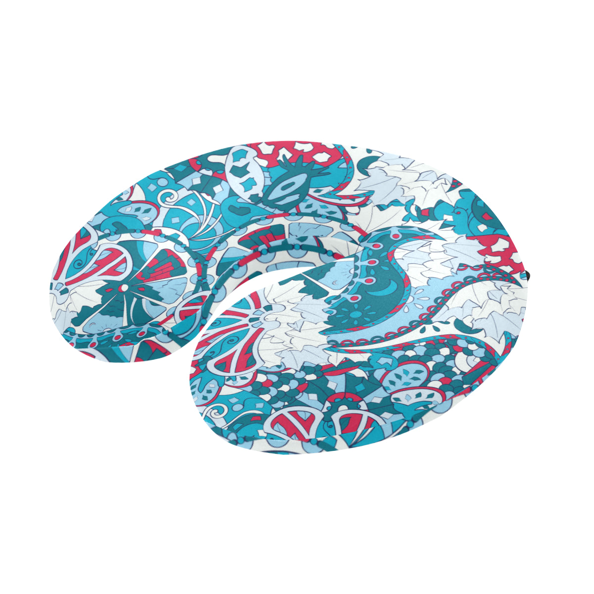 Funky Retro Pattern Print Design A05 U-Shaped Travel Neck Pillow
