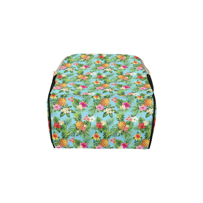 Pineapple Hawaiian flower Tropical Diaper Bag Backpack