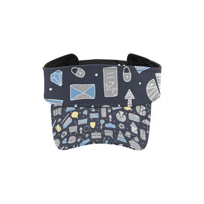 Accounting Financial Pattern Print Design 04 Unisex Sun Visor