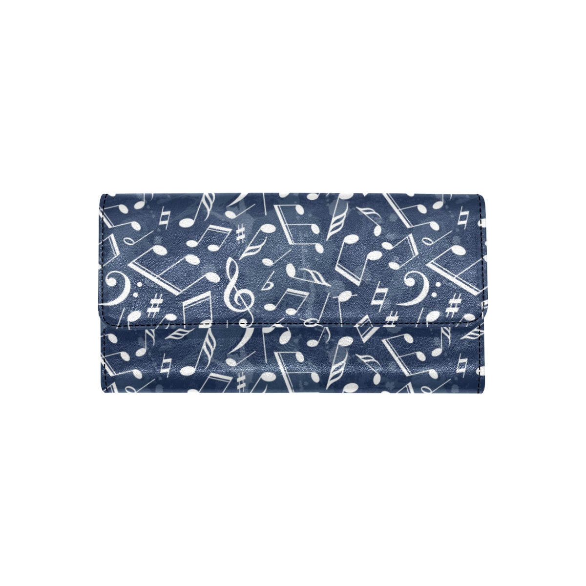 Music note Pattern Print Design A02 Women's Trifold Wallet