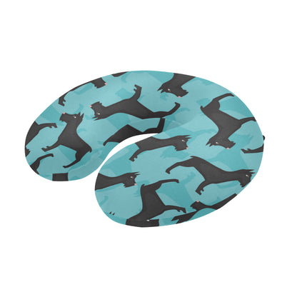 Schnauzers Pattern Print Design A01 U-Shaped Travel Neck Pillow