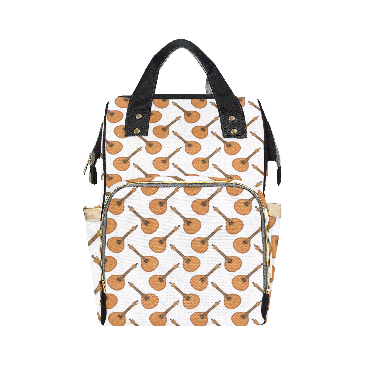 Mandolin Pattern Print Design 01 Diaper Bag Backpack