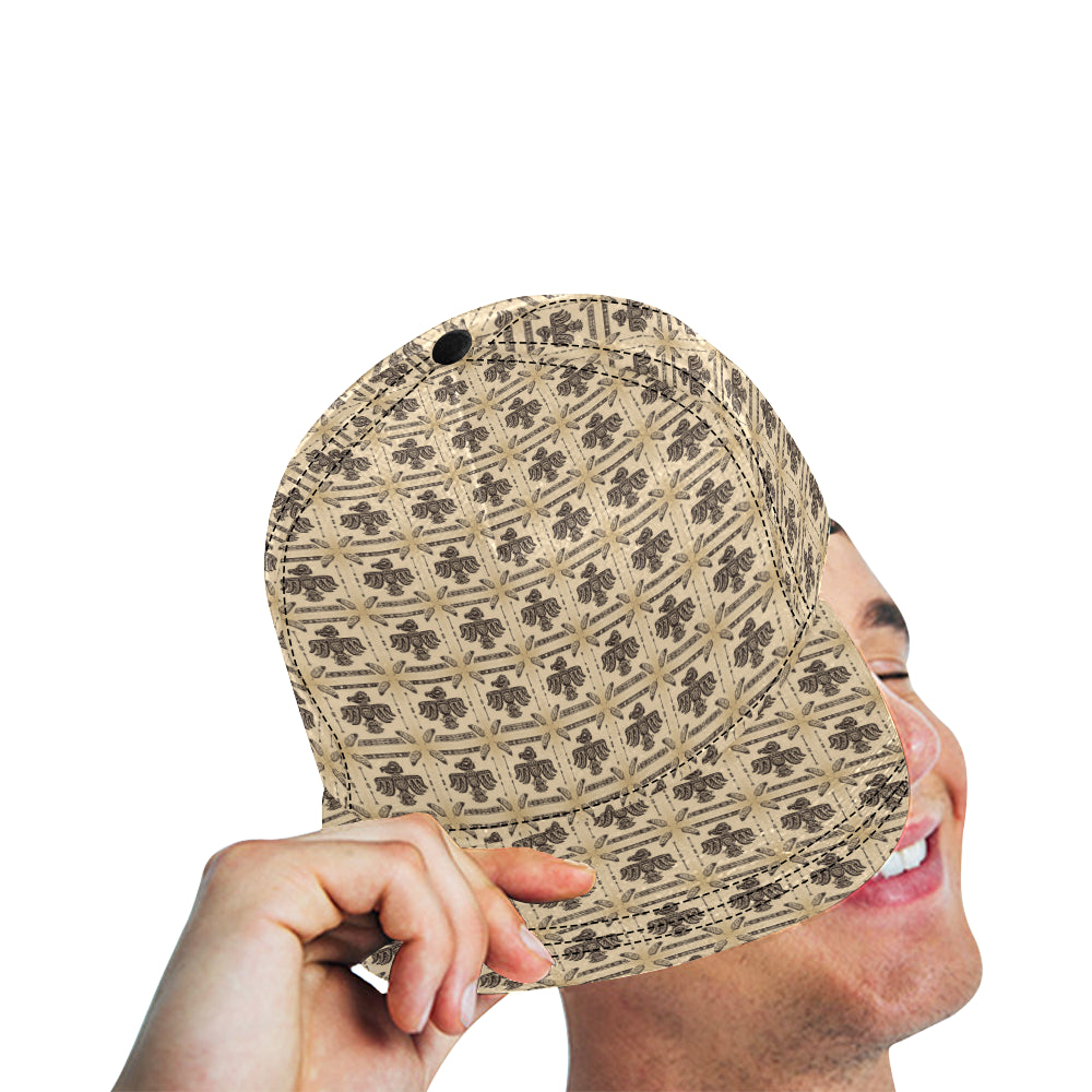 Native American Themed Design Print Snapback Cap
