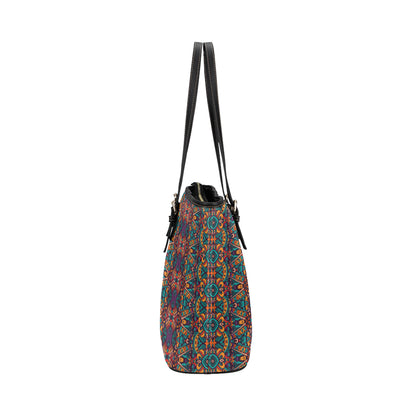 Ethnic Style Print Pattern Leather Tote Bag