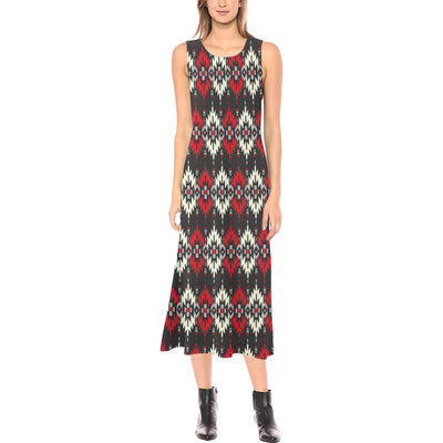 Southwestern Pattern Sleeveless Long Dress