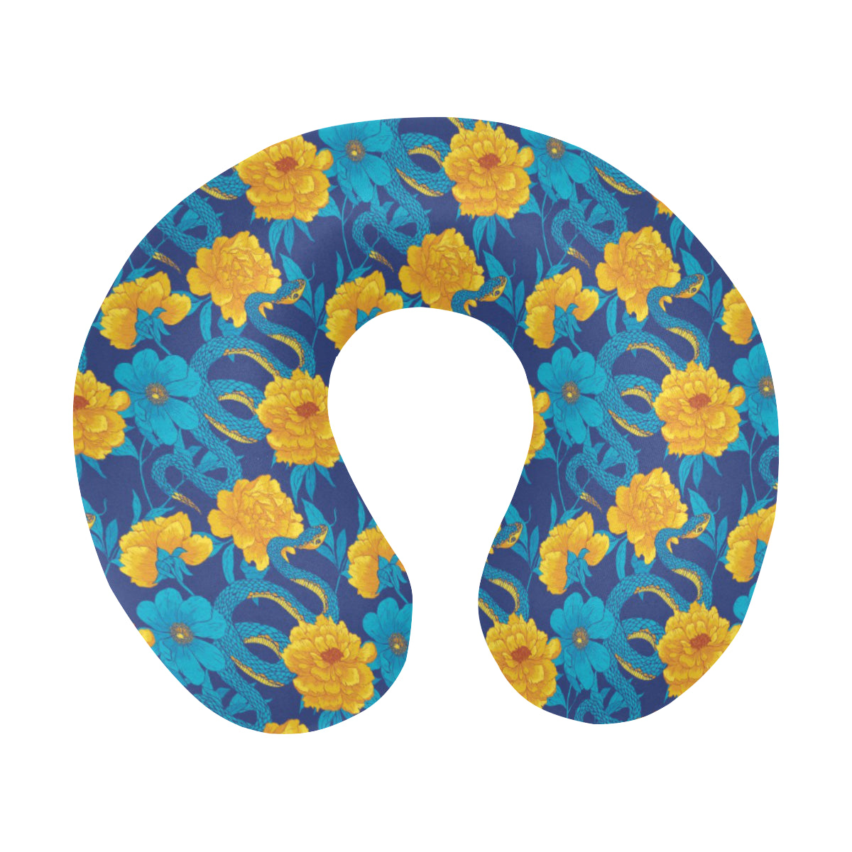 Boa Pattern Print Design 01 U-Shaped Travel Neck Pillow