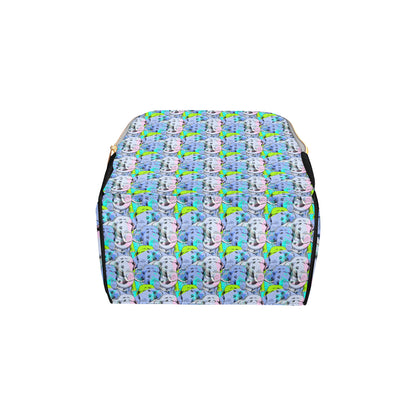 Elephant Art color Print Pattern Diaper Bag Backpack