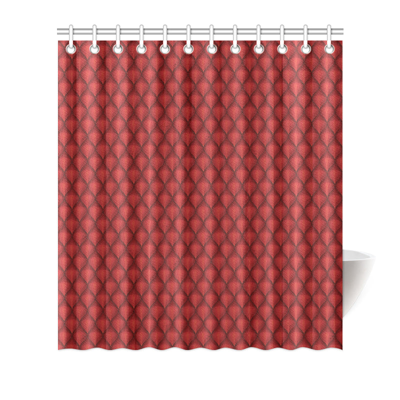 Dragons Red Skin Texture Shower Curtain