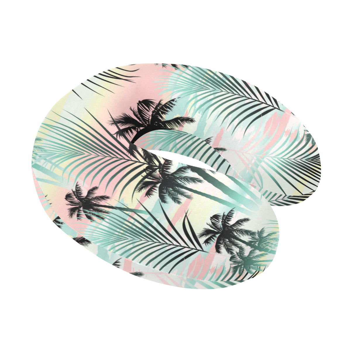 Palm Tree Pattern Print Design A03 U-Shaped Travel Neck Pillow