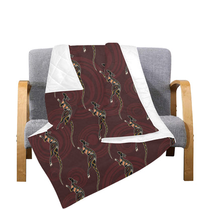 Kangaroos Pattern Print Design 05 Premium Quilt