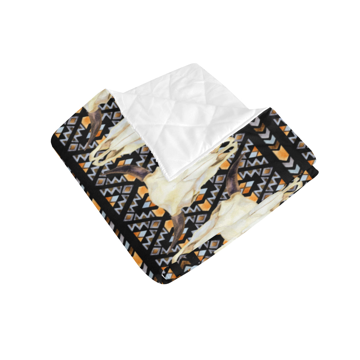 Buffalo Head Pattern Print Design 03 Premium Quilt
