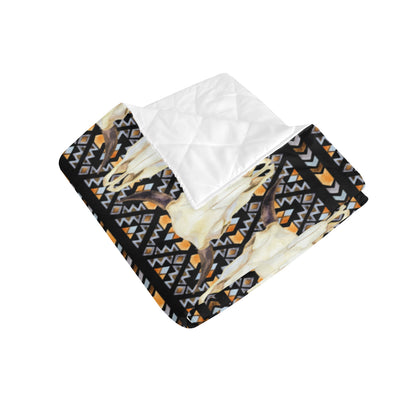 Buffalo Head Pattern Print Design 03 Premium Quilt