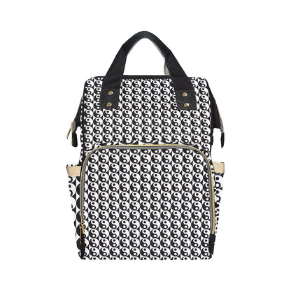 Yin Yang Classic Pattern Design Print Diaper Bag Backpack