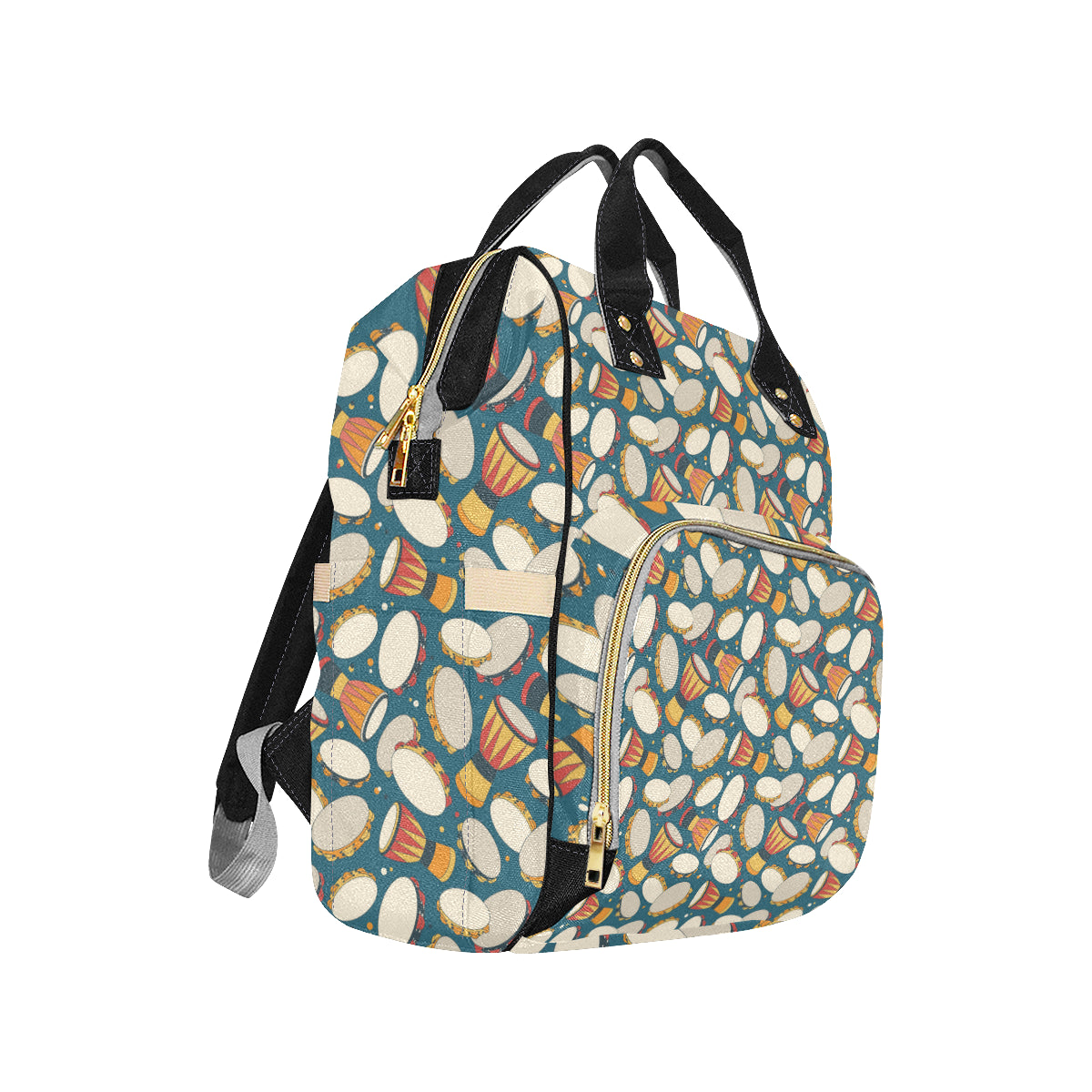 Tambourine Pattern Print Design 01 Diaper Bag Backpack